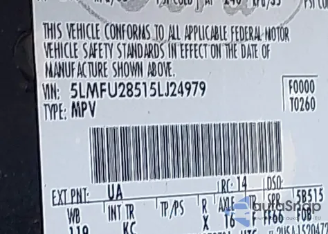 2005 Lincoln Navigator из США, поврежденный, VIN 5LMFU28515LJ24979